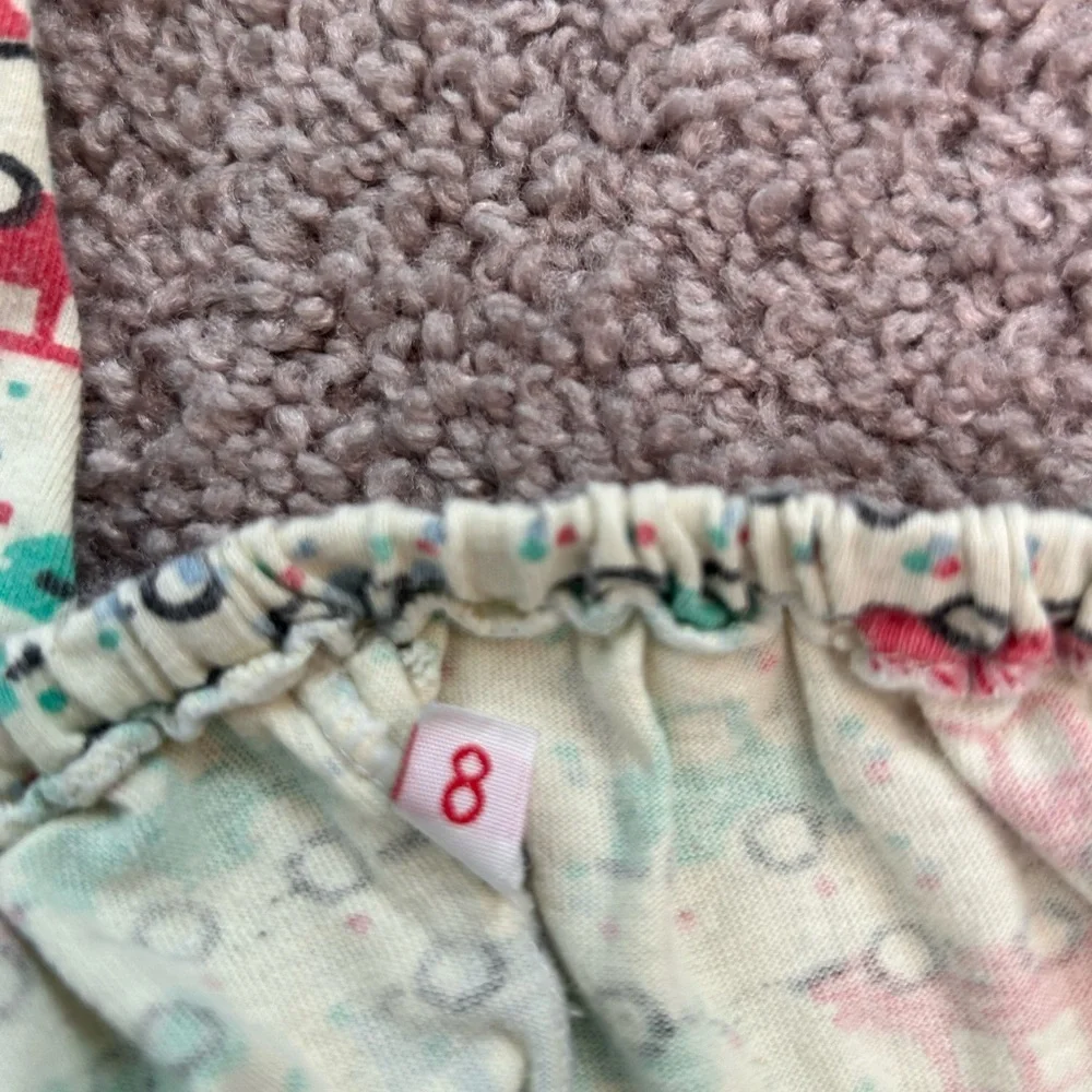 Little Boys Light Yellow with Red Blue & Green Cars w Elastic Waist PJ’s  Size 8